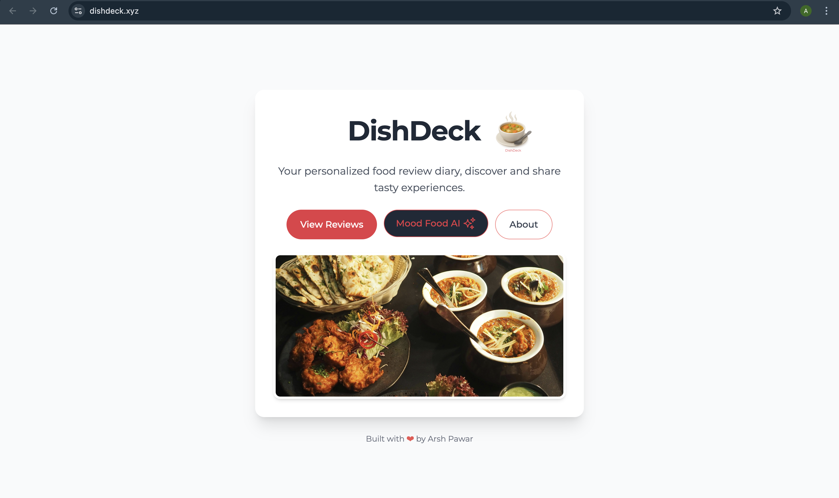 DishDeck website preview